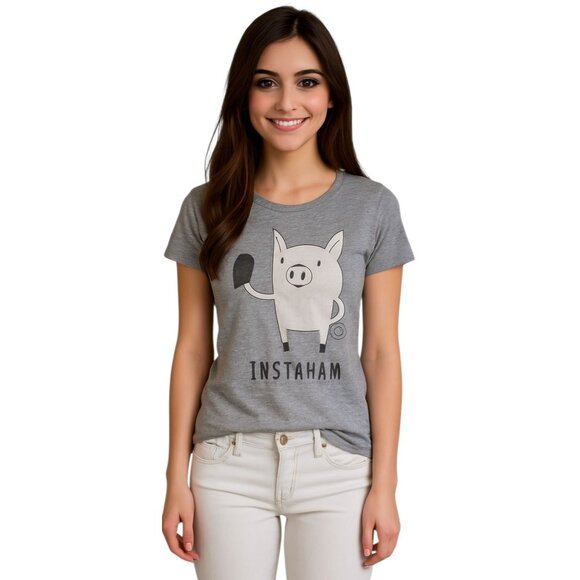 T Shirt Top Tee InstaHam Pig Piggy Cold Crush  WOMEN'S WOMAN'S Size Extra Large - Picture 1 of 7